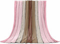 Farmhouse Pink Brown Throw Blanket, Soft Fluffy Fuzzy Blankets & Throws for Bed/Couch, Vintage Country Wooden Lightweight Warm Blankets for Women Christmas Decor 40"x50"