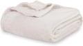 Berkshire Blanket Classic VelvetLoft® Solid Throw Blanket,Lightweight Cozy Flannel Plush Throw Blanket for Bed and Couch,Macadamia,50x60 Inches