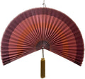 ChumDecor Bamboo Fan Wall Decor,Japanese Chinese Wall Fans Decor, Boho Hanging Headboard,Decorative Folding Fan for Over Bed Decorations (Terracotta, 40inch)