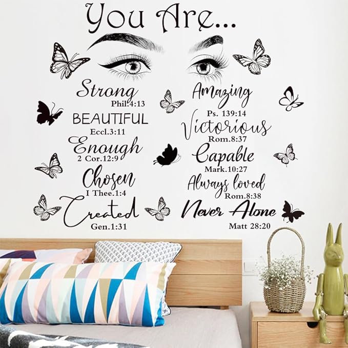 Inspirational Wall Art Quotes Stickers 'You Are Amazing' - Vinyl Decals for Bedroom & Living Room Home Decor