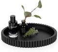 Oval Tray for Coffee Table Decor, 13" Concrete Tray, Table Centerpieces Decorative Trays for Home Decor, Modern Decorative Trays for Coffee Tables, Centerpiece Trays, Black