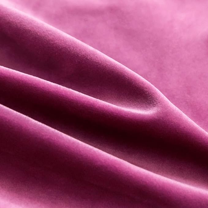 MIULEE Hot Pink Velvet Throw Pillow Covers 26x26 Soft Decorative Solid Square Euro Sham Cushion Cases Pack of 2 Modern Luxury Home Decor for Couch, Sofa, Bedroom