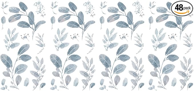 RoomMates RMK5154SCS Dancing Leaves Peel and Stick Wall Decals , Blue