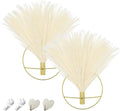 Pretty Jolly Boho Wall Decor, Wall-Mounted Metal Wall Decor, Hanging Artificial Pampas Display, Wall Art Living Room, Bedroom, Bathroom, Dining room, Plant Wall Decor 2 Pack Gold