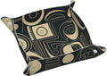 Modern Abstract Beige Black Pattern Tray Men's Leather Valet Parking Portable Entrance Trays Bedside Storage Box