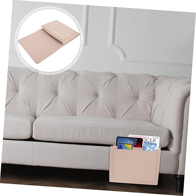 Healifty Bed Storage Bag Hang Bag for Dormitory Felt Bedside Storage Pocket Multi-function Hanging Holder for Phone Books Chargers