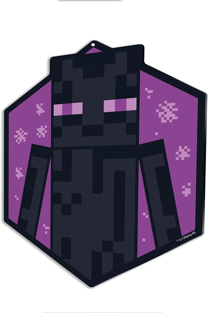 Open Road Brands Minecraft Enderman Metal Wall Decor - Fun Enderman Sign for Bedroom or Game Room