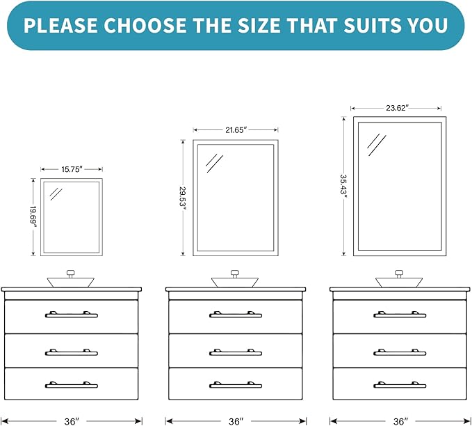 Oak Wood Effect Framed Wall Mirror, 32x40 Rectangle Mirror, Anti-desilvering Tempered Glass, Sustainable& Sturdy Frame, Anti-Rust, HD Reflection &3min Fast Setup for Bathroom Living Room