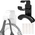 2 Pack CPAP Hose Holder for Bed, CPAP Tube Holder Compatible with CPAP Hose & Headgear Storage, Bedside CPAP Hook for CPAP Organization with 4 Removable Strips (White+Black)