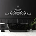 EANHIPE Metal Scroll Wall Art, Vine Scroll Metal Wall Decor, Flower Scroll Wall Hanging, Art for Bedroom Wall Above Bed, Headboard Wall Decor, Bedroom Wall Decoration (Silver, 59"x20"/150x50cm)