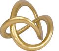 Modern Geometric Round Sculpture Gold Knot Statue Decor Tabletop Sculpture and Figurines Round Decorative Ornaments Knick Knacks Home Decor for Shelves Coffee Table Bookshelf Decoration Gifts