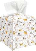 Cute Cats Tissue Box Cover, Modern Tissue Holder Square with Bottom Belt for Home Bathroom Office Car Nightstand Vanity Desk, Housewarming Gifts Ideas for Women Friends Mom -21