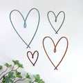 Pangda 4 Pieces Metal Heart Wall Art Decor Love Heart Wall Sign Ornaments for Bedroom Living Room Decoration(Multi Colors)