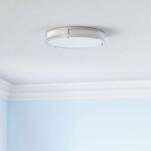 36W LED Ceiling Lights 3600lm Super Bright, Dimmable Flush Mount Light Fixtures 6500K/5000K/4000K/3000K/2700K Adjusted Modern Ceiling Lights 2PACK, 13 Inch Ceiling Lamps for Bedroom Kitchen, Nickle