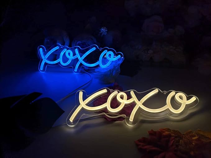 Ulalaza Neon Light Sign LED XOXO Night Lights USB Operated Decorative Marquee Sign Bar Pub Store Club Garage Home Party Decor