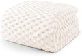Exclusivo Mezcla Fleece Twin Blanket for Bed, Extra Large Fuzzy Ivory Bed Blankets, Soft Cozy Plush Sofa Throws for All Seasons, 60x80 Inches