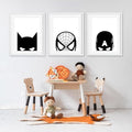 Pennclys Superhero Spiderman Canvas Wall Art Black and White Nursery Wall Art Superhero Posters Spiderman Pictures Painting Wall Decor Superhero Poster for Kids Boy Room 12x16x3 Inch Unframed