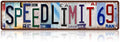 Vintage Speed Limit 69 Street Sign Wall Decor Metal Tin Signs for Bar Home Bedroom Garage