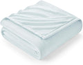 Hansleep Fleece Ice Blue Twin Blanket, Super Soft Flannel Fuzzy Plush Cozy Blanket for All Seasons, Ice Blue, Twin 60x80 Inches