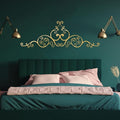 EANHIPE Metal Scroll Wall Art, Vine Scroll Metal Wall Decor, Flower Scroll Wall Hanging, Art for Bedroom Wall Above Bed, Headboard Wall Decor, Bedroom Wall Decoration (Gold, 59"x20"/150x50cm)
