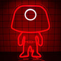 Masked Worker Neon Sign for Wall Decor,Dimmable Led Neon Lights for Game Room Decorations,11.8 * 15.7Inch,Suitable for Home Bars,Game Rooms,Man Cave,Christmas Birthday Gifts