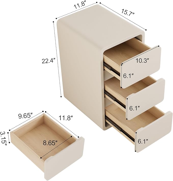 AQIMUELE Narrow Bedside Table,Narrow Night Stand with Drawers,Small Night Stand with Leather Surface for Bedroom