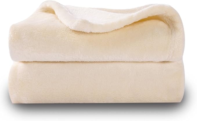 NANPIPER Baby Blankets, Super Soft Fleece Fuzzy Blanket for Toddler, Luxury Cozy Lightweight Microfiber Plush Blanket-Throw Size 30"x40",Beige