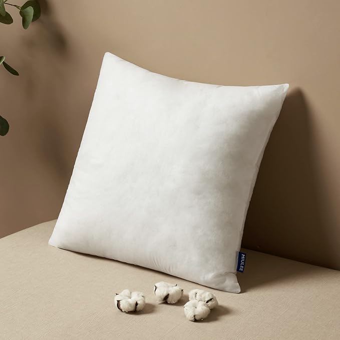 MIULEE Pillow Insert 22x22 Inch, Decorative Square Throw Pillow Inserts, Premium Fluffy Pillow Forms Sham Stuffer for Sofa Couch Living Room