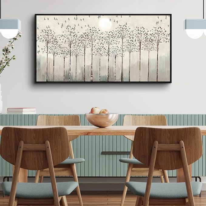 hyidecorart Black Framed Canvas Wall Art For Living Room Large Size Decorations For Bedroom Room Office Wall Decor Pictures Abstract Scenery Wall Painting Artwork Canvas Prints Boho Home Decor