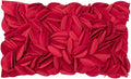 KINGROSE Handmade 3D Flower Throw Pillow Cover Decorative Cushion Cover Soft Pillow Case Sham for Sofa Couch Bed Living Room Home 12 X 20 Inches Velvet Christmas Red