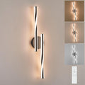 Modern LED Vanity Light Bathroom Black Wall Sconce with Remote Control Modern Bathroom Wall Lighting Fixtures Over Mirror for Bedroom Bedside, Dining Living Room, Hallway (30Inch 3000K-6500K)