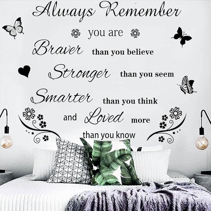 Vinyl Wall Stickers - Peel & Stick Motivational Quote Wall Decals for Bedroom, Living Room & Dining Room Home Decor