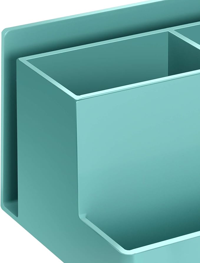 Acrimet Desktop Organizer - Multi Organizer Caddy Holder for Office, Home and School use (Plastic) (Solid Green Color)