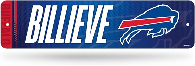 Rico Industries NFL Football Metal Street Sign 4" x 15" Home Décor - Bedroom - Office