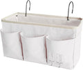 Bedside Caddy, Bedside Hanging Storage Organizer forBunk and Hospital Beds,College Dorm Bed，Can be Placed Glasses Books Mobile Phones (White 1)