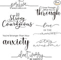 Zonon 5 Sheets Vinyl Wall Decals Peel and Stick Inspirational Quotes Decals Motivational Wall Stickers for Mirror Bedroom Living Room Office Bathroom(Don't Worry)