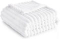 Bedsure GentleSoft Twin Fleece Blanket for Couch - Cozy Soft Blankets for Women, Cute Small Throws for Girls, Bright White, 60x80 Inches