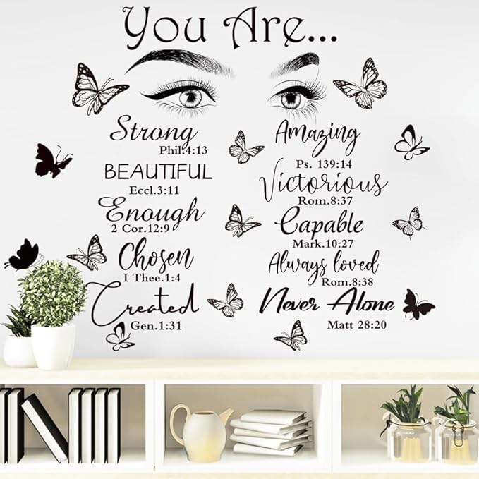 Inspirational Wall Art Quotes Stickers 'You Are Amazing' - Vinyl Decals for Bedroom & Living Room Home Decor