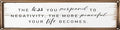 Negativity Response Metal Sign 4x16in Motivational Plaque for Yoga Room Meditation Wall Art