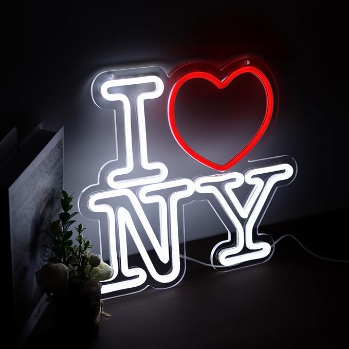 Love NY Neon Signs for Wall Decor，Led Neon Light for Bedroom Office Party，Christmas gift