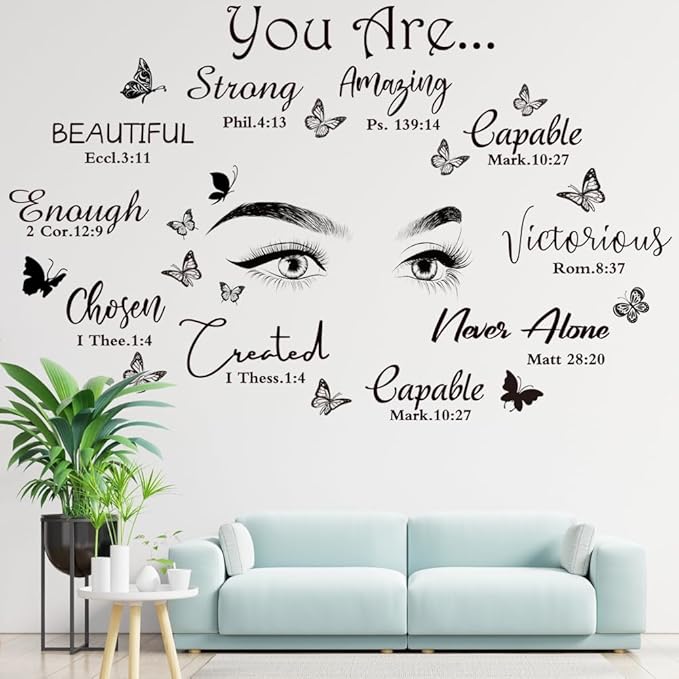 Inspirational Wall Art Quotes Stickers 'You Are Amazing' - Vinyl Decals for Bedroom & Living Room Home Decor