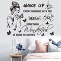 Inspirational Quotes Motivational Wall Stickers Letter Decals Vinyl Sayings Beauty Eye Stickers for Women Bedroom Girls Bathroom Beauty Salon Decoration