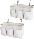 Bedside Caddy, Bedside Hanging Storage Organizer forBunk and Hospital Beds,College Dorm Bed，Can be Placed Glasses Books Mobile Phones (White 2)…