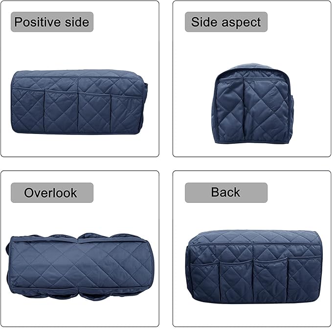 Sofa Armrest Organizer with 14 Pockets, Waterproof, Non-Slip, Space-Saving, Fits Most Couches & Recliners, Black