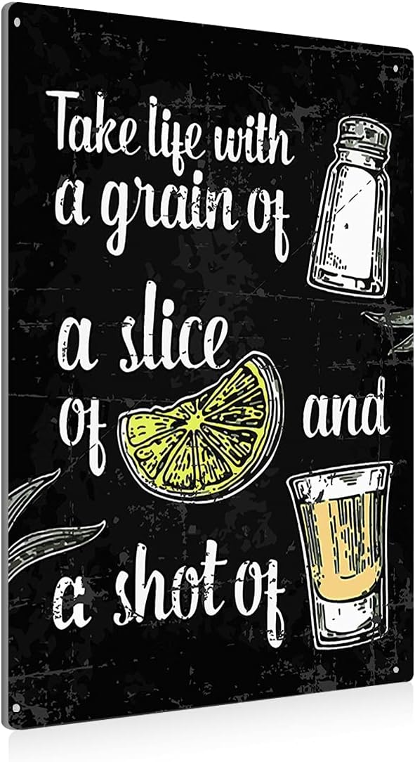 Funny Bar Kitchen Metal Tin Sign Wall Decor Vintage Bar Quote Tin Sign for Home Bar Man Cave Decor Gifts