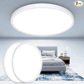 2-Pack 16.5 Inch Dimmable LED Flush Mount Ceiling Lights, 32W 4200 LM LED Ceiling Light Fixtures, 2700K/3000K/4000K/5000K/6500K Selectable, Ultra Thin White Panel Lights for Bedroom, Kitchen, Bathroom