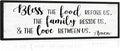 Bless the Food Before Us Wall Decor: Christian Bible Verse Wall Art Farmhouse Kitchen Dining Room Framed laque with Sayings - The Family Beside Us and The Love Between Us Signs 16"x48"
