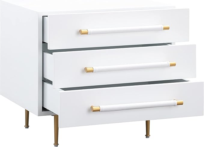 Tov Furniture Trident Nightstand (White)