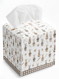 Easter Day Napkin Tissue Box Cover, Spring Carrots Bunny Waterproof Leather Paper Organizer Dispenser for Table Dining, Bathroom, Nightstand Vanity, Car, Housewarming Gift Ideas, M