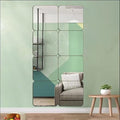 Full Length Wall Mirror Tiles, 8'' x 8'' x 8 PCS, Frameless Full Body Mirror Tiles for Bedroom,shatterproof Non Glass Mirrors Wall Mounted for Home Gym, Over The Door, Kids Mirror，32"x16"